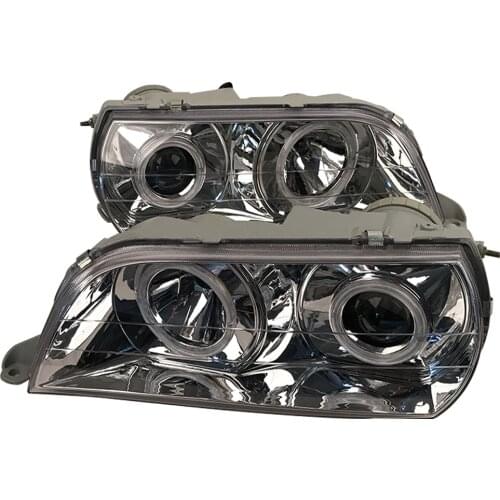 A Pair Car Headlight For Toyota Chaser Silver Bottom LED Projector HalDragon Ball GX100 JZX100 1996 1997 1998 1999