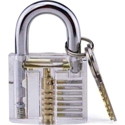 7 Pins Practice Transparent Padlock For Locksmith lock picks traning tools