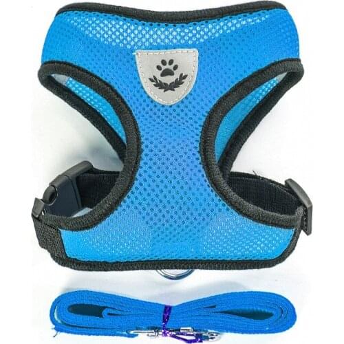 Pet Dog Harness Small Dog Chain Teddy Vest Puppies Chest Strap Breathable Mesh Harness Leash Pet Set Outdoor Perro Walking Leads