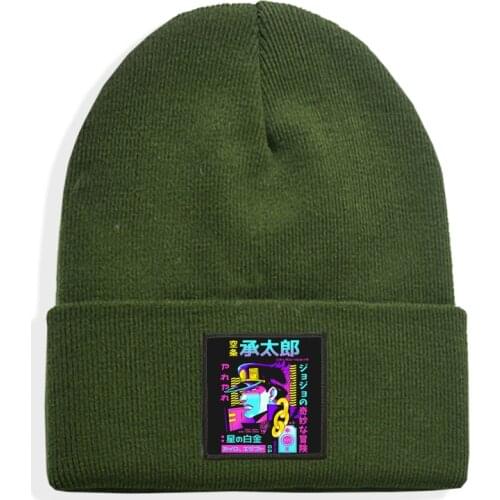 Fox print Hat High Quality Casual Hat For Men Women Warm Knitted Hat Fashion Unisex Cap