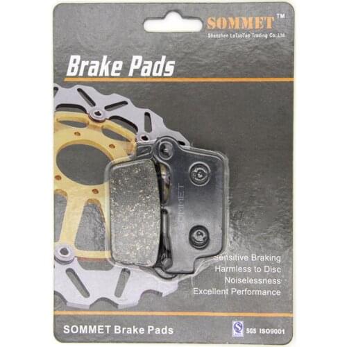SOMMET Motorcycle Rear Brake Pads Disc 1 pair for Kawasaki KLX 450 R (A8F/A9F/AAF-AHF) (08-17) KLX450R KLX450 LT367