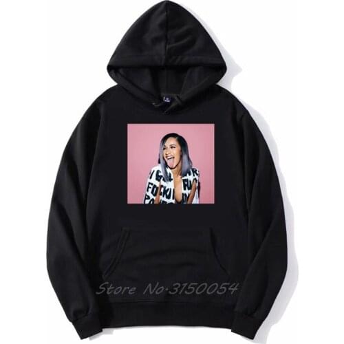 Cardi B Rapper Photo Poster Hoodie Hip Hop Men Unisex Hoody Hoodies Sweatshirt Funny Hooded Coats Jackets Harajuku Streetwear