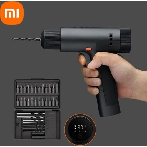 Xiaomi Mijia Brushless Smart Household Electric Drill Screwdriver Set Multifunction Rechargeable 24 Steel Bit 30Nm Torque 3 Mode