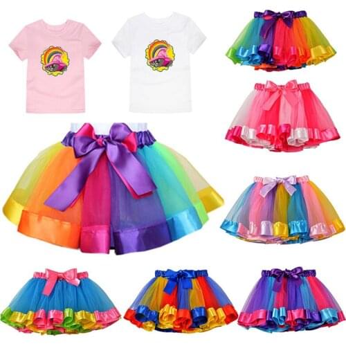 Modis Girls Skirts Roupa Infantil Menina Baby Clothing Girl Dance Ballet Skirts Baby Rainbow Tutu Skirt