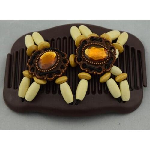 Big crystal flower classical vintage Magic Hair Combs Clip double hair combs hairpins Free shipping 20 pcs/lot