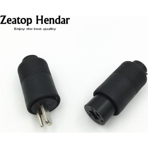 1Pcs 2 Pin DIN Male or Female Speaker Plug 2-Pin Plug Hifi Loudspeaker Soldering Connector Black