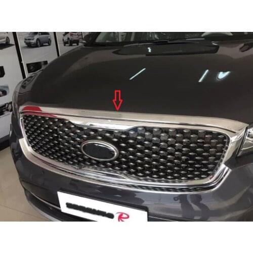 1PC ABS Chrome Front Engine Machine Lid Cover Trim hood guard stickers car styling for Kia Sorento 2015 2016 17
