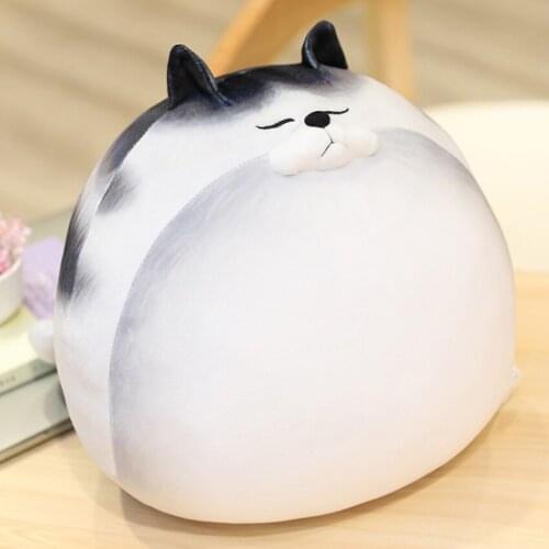 1pcs soft and reversible plush Japanese cute pet kitty egg egg cat doll plush toy bed super soft big pillow doll