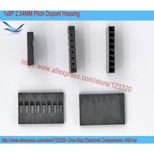 1000pcs/lot 8P Dupont Housing Dupont Shell Plug Connector For Jumper Wire Cable Pitch 2.54mm