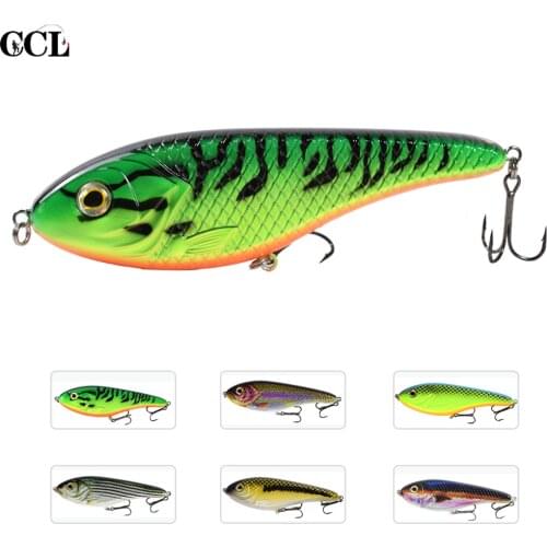 15cm 81g Slider Jerkbait VIB Lures Depth 3-4m Pike Musky Fishing Wobblers For Carp Pesca Mandarin Fish With Fishing Tackle hooks