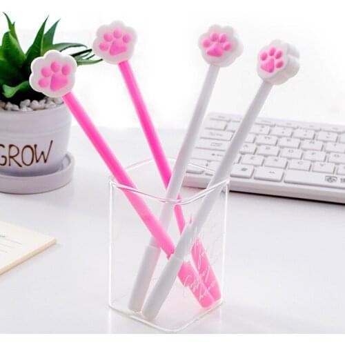 24 Pcs Wholesale Super Adorable Large Mao Zhua Zi Cute Cartoon Pen Black 0.5mm Pen Student Stationery Supplies Wholesale