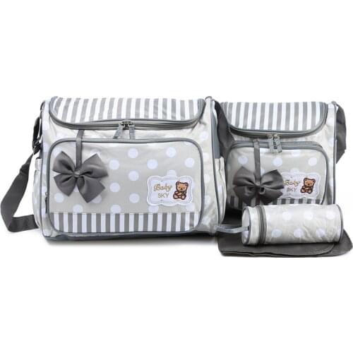 4Pcs/Set Diaper Bag Large Capacity Messenger Travel Bag Multifunctional Maternity Mother Handbag Baby Care Nappy Nursing Bag