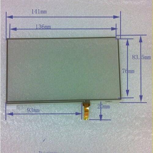 6-inch four-wire resistive touch 141 * 83.5 GPS navigation accessories Newman S6000TV S6800TV 6 inch