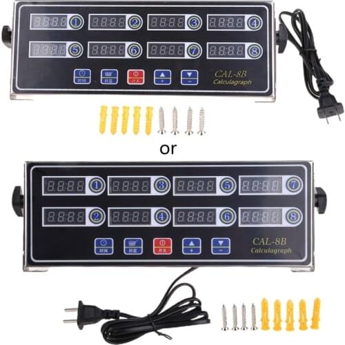 8 Channel Digital Kitchen Timer Cooking Timer Reminder Commercial Burger Bakery Restaurant Clock Loud Alarm Stainless