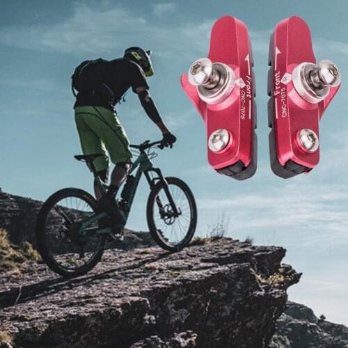 80%HOT1 Pair Bike Brake Pad Stable Wear Resistant Aluminium Rubber No Sound Cycling Brake Pad for MTB Bicycle