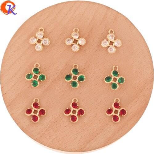 Cordial Design 50Pcs 14*17MM Jewelry Accessories/Rhinestone Pendant/DIY Making/CZ Charms/Drop Shape/Hand Made/Earring Connectors