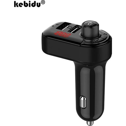 Kebidu Dual USB Car Fast Charger Bluetooth 5.0 FM Transmitter 3.1A Wireless Handsfree Audio Receiver MP3 Player Car Accessories