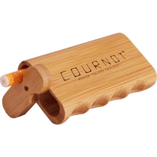 COURNOT Natural Bamboo Storage Case Mini Portable Bamboo Dugout Box Smoke Hand Pipe Accessories Organizer Box