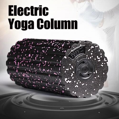 Electric massage roller yoga column Rechargeable roller for fitness yoga cushion equipment Muscle relax roller training yoga kit