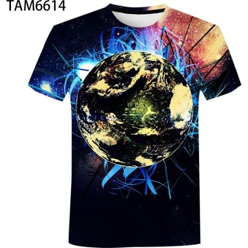Boy/Girl Summer New Short Sleeve T-Shirt Anime Space 3D Youth Street Style Fashion Childrens Cutey Mans Top wholesale