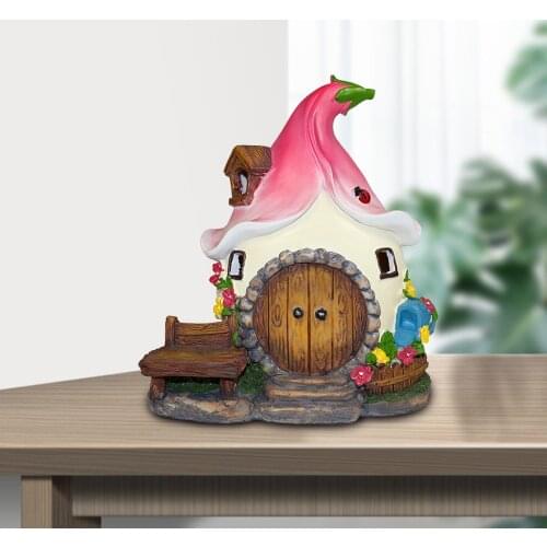 Multi Craft Miniature Fairy House Solar Powered Outdoor Decors Garden Light Yard Walkway Decoration Light