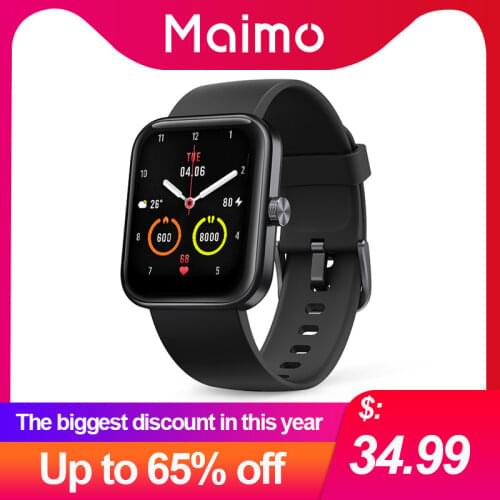 Maimo Smart Watch 1.69" Blood Oxygen 10days Battery 5ATM Waterproof Alexa Voice Control Bracelet