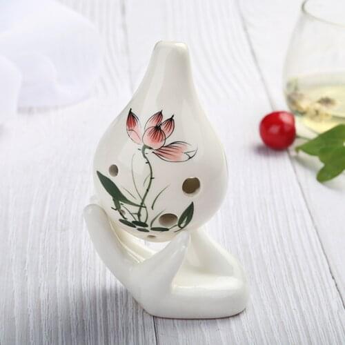 Newly Ocarina 6 Holes Short Mouth Ceramic C Key Musical Instrument Professional For Beginner