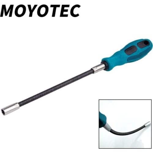 MOYOTEC Extended Hose Screwdriver Throat Band Screw Driver Bendable Sleeve Driver Hose Outer Hexagon Screwdriver Hand Tool