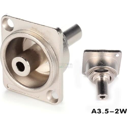 1Pcs 3.5mm female-to-female dual-pass 86 panel D-type socket solder-free three-section stereo headset jumper board A3.5-2w