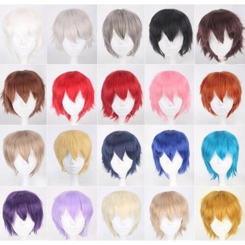 30CM 20 Colour Game Persona 5 Kurusu Akira Short Wig Cosplay Costume Heat Resistant Synthetic Hair Joker Amamiya Ren Men Wigs