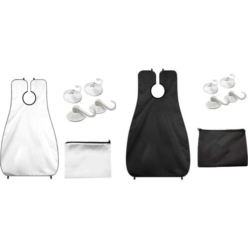 Portable Beard Apron Waterproof And Non-Stick Beard Clippings With 4 Suction Cups For Men Trimming