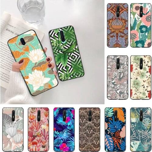 Retro Leaves Flower Phone Case For Oppo A5 A9 2020 Reno2 z Renoace 3pro A73S A71 F11