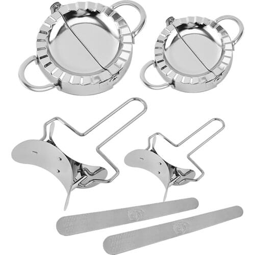 Stainless Steel Dumpling Maker Manual Ravioli Gyoza Mold Press Pierogi Mould Dough Cutter Cooking Kitchen Pastry Tool