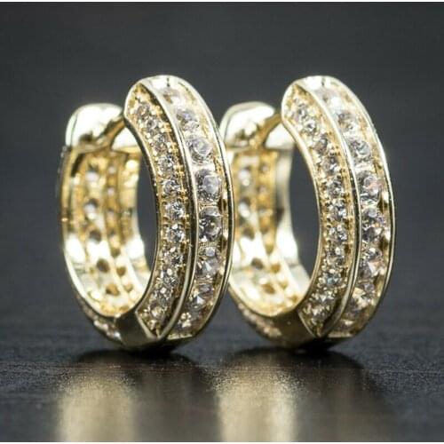 High Quality Small Hoop Earrings for Women/Men Gold Color Silver Color Brilliant CZ Versatile Unisex Statement Jewelry