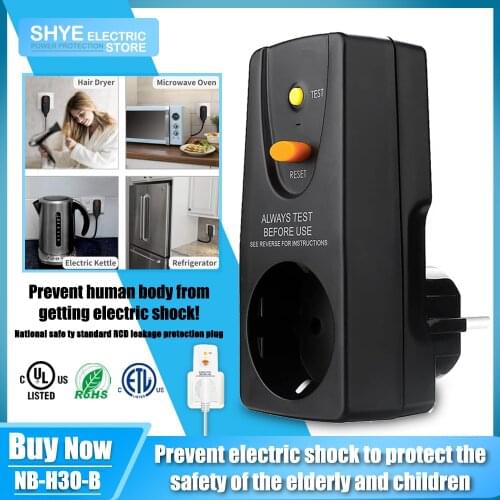 OAONAN RCD Protects Household Anti-Leakage Circuit Breakers, Portable Safety Sockets Compatible With Electrical Equipment (16A)