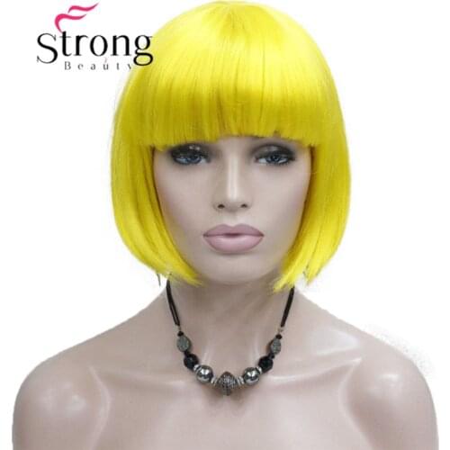 StrongBeauty Synthetic Cosplay Wig Short Bob Cut Costume Play Wigs Halloween Costumes Hair COLOUR CHOICES