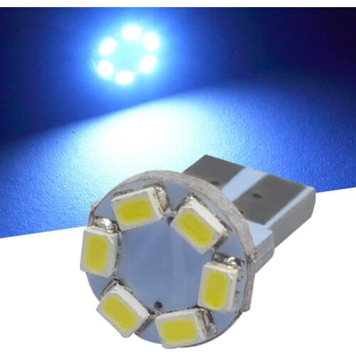 1Pcs Car Led T10 194 W5W Wedge Led 6smd White 1206 Smd Turn Signals Dashboard Light Licence Plate Lamp Interior Light Tail Lamp