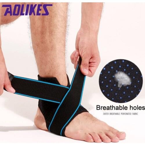 Outdoor Sport Fitness Cross Winding Ankle Guards Dual Protecter Feet Elastic Support Sleeves Ankle Basketball Brace