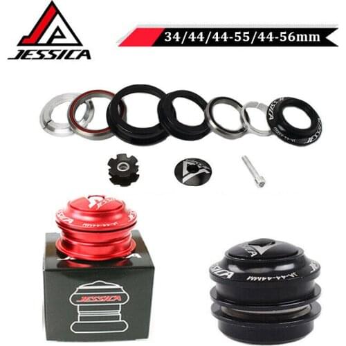 Bicycle Tapered Headset 34/44/44-55/44-56mm Bike headset MTB Bearing Integrated Straight 28.6mm Fork Tube Accessories