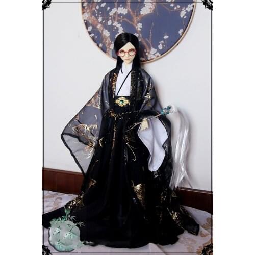1/4 1/3 Scale BJD Clothes Accessories Chinese Ancient Costume Hanfu Warrior Outfit For BJD/SD ID72 Strong Uncle 80cm Doll A0801