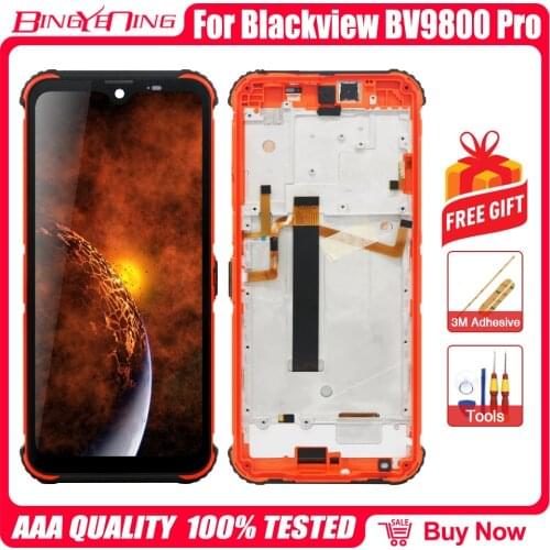 100% Original 6.3 inch For Blackview BV9800 Pro LCD&Touch Screen Digitizer BV9800 Pro with frame Display module Replacement