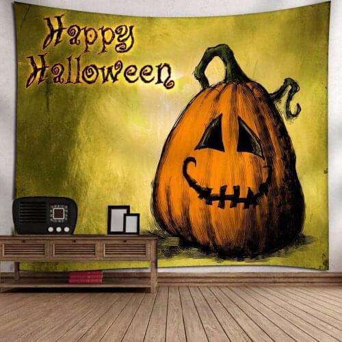 150*150cm Printed Pumpkin Tapestry Wall Hanging For Wall Decoration Happy Halloween Tapestry Beach Mat Tablecloth