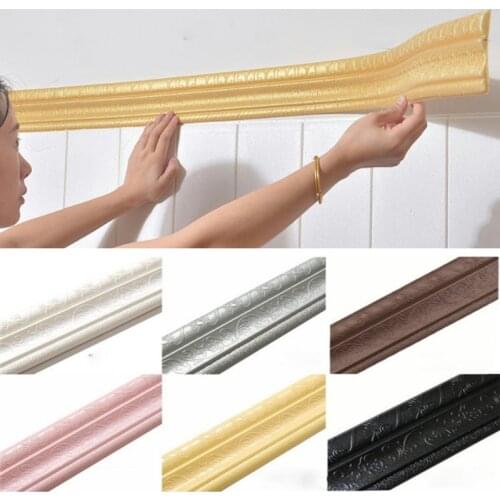 3D Foam Wall Stickers Wallpaper Border Wall Decor Removable Sticker Waterproof Self-Adhesive Stickers