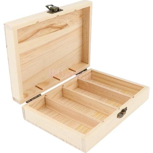 4 Slots Essential oil Wooden Storage Box Case Organizer Display Holder