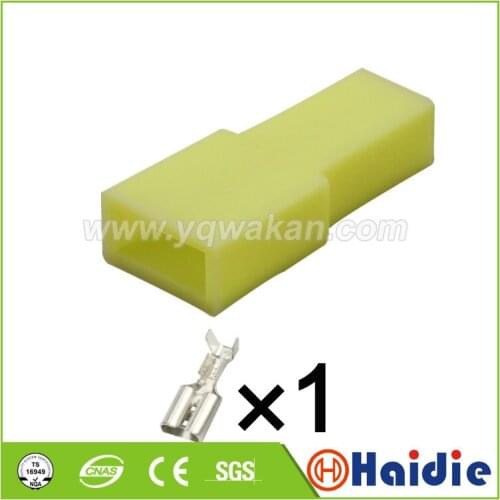 5sets 1pin Auto plastic housing plug electric wiring harness cable plug connector