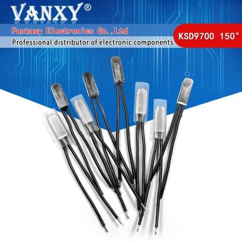 5pcs KSD9700 250V 5A 150 Degree Temperature Switch Bimetal Disc Normal Close Closed Thermostat Thermal