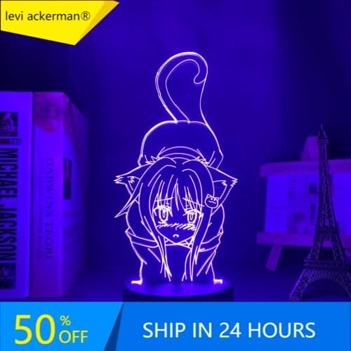 3d Anime Lamp High School DxD Shirone Toujou for Bedroom Decor Light Birthday Gifts for Women Men Konosuba Manga Led Night Light