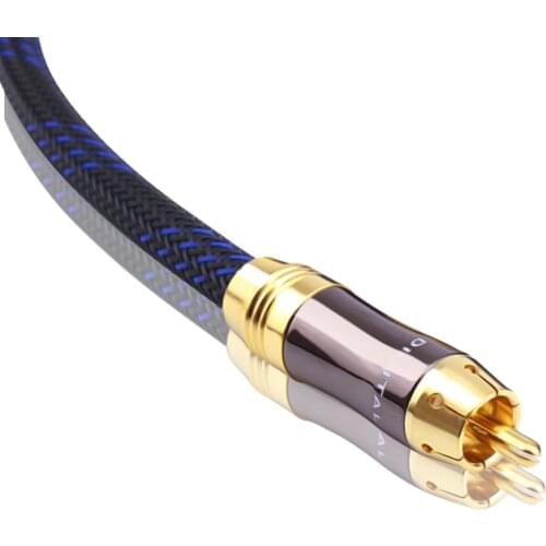 HIFI 0.5m,1m,1.5m,2m,3m,5m 1x Cinch RCA to 1x Cinch RCA Audio cable Subwoofer cable