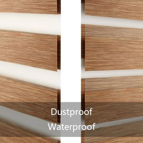 Free Shipping 100% Shading Dual-Layer Roller Blinds Zebra Deluxe Horizontal Zebra Blinds for Windows Bedroom Living Room