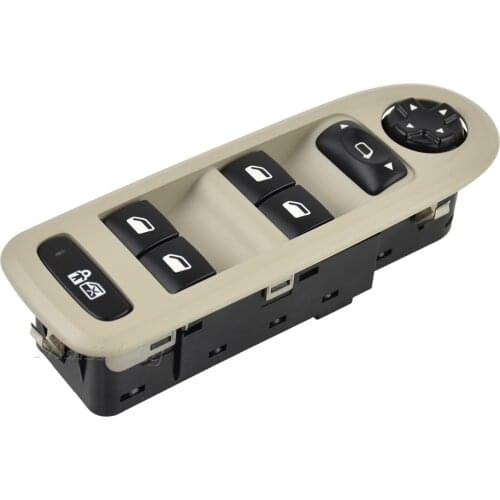 Beige Electric Window Master Control Switch Lifter Button 96666933ZD 98054508ZD 98053439 for Peugeot 308 508 Citroen C5 2007-13